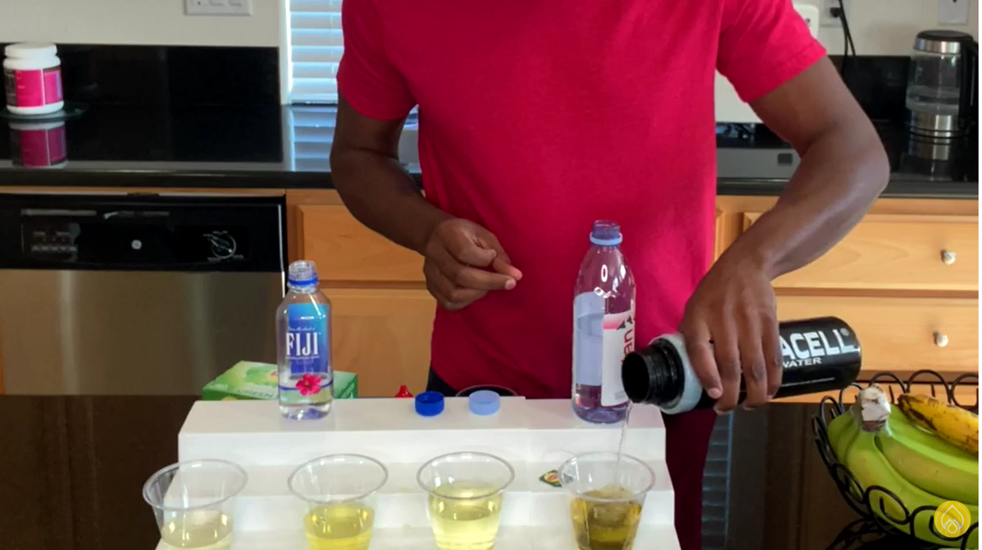 fiji water or evian hydration test
